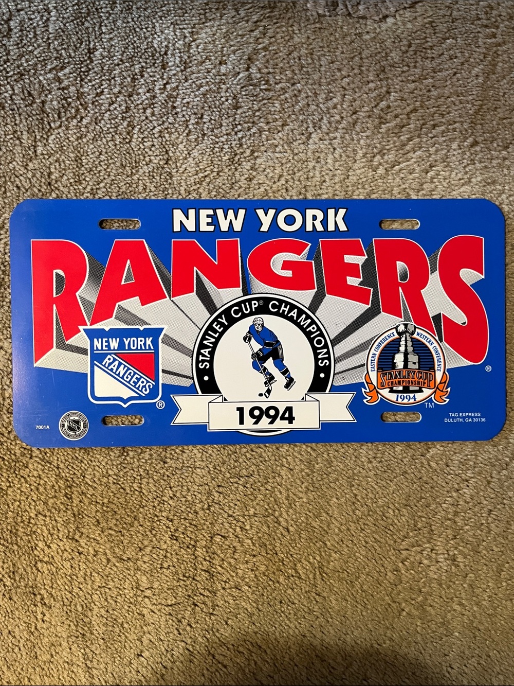 New York Rangers Vintage Booster / License Plate